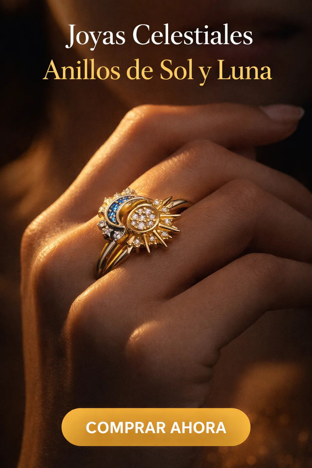 Anillos Sol y Luna Eclipse Pareja