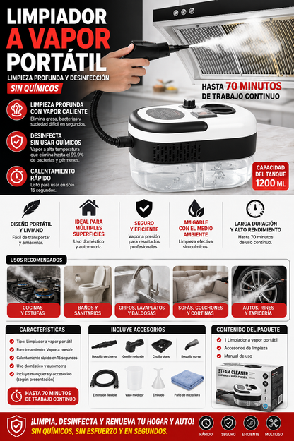 LIMPIADOR A VAPOR PORTATIL