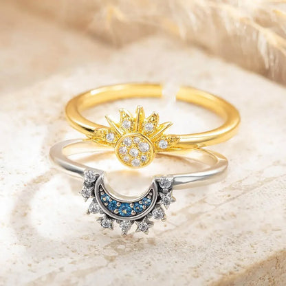 Anillos Sol y Luna Eclipse Pareja